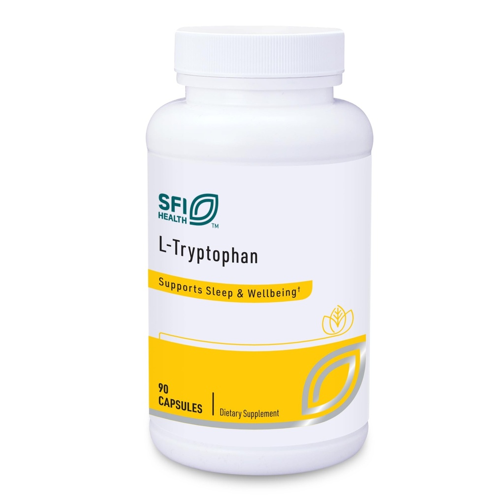 Klaire Labs SFI 健康 L-Tryptophan - 2000 Migrams 氨基酸前体到Serotonin & Melatonin, Mood & Sleep Supports (90 Capsules).