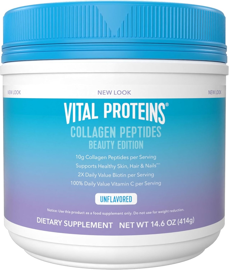 生命蛋白Collagen Peptides美女版-10gCollagen配有Biotin、维生素C和锌。