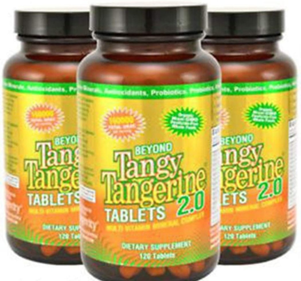 Beyond Tangy Tangerine 2.0 多种维生素和矿物复合物-用天然和全食品制造 | 160,000 ORAC | 120 片 - 3-Pack