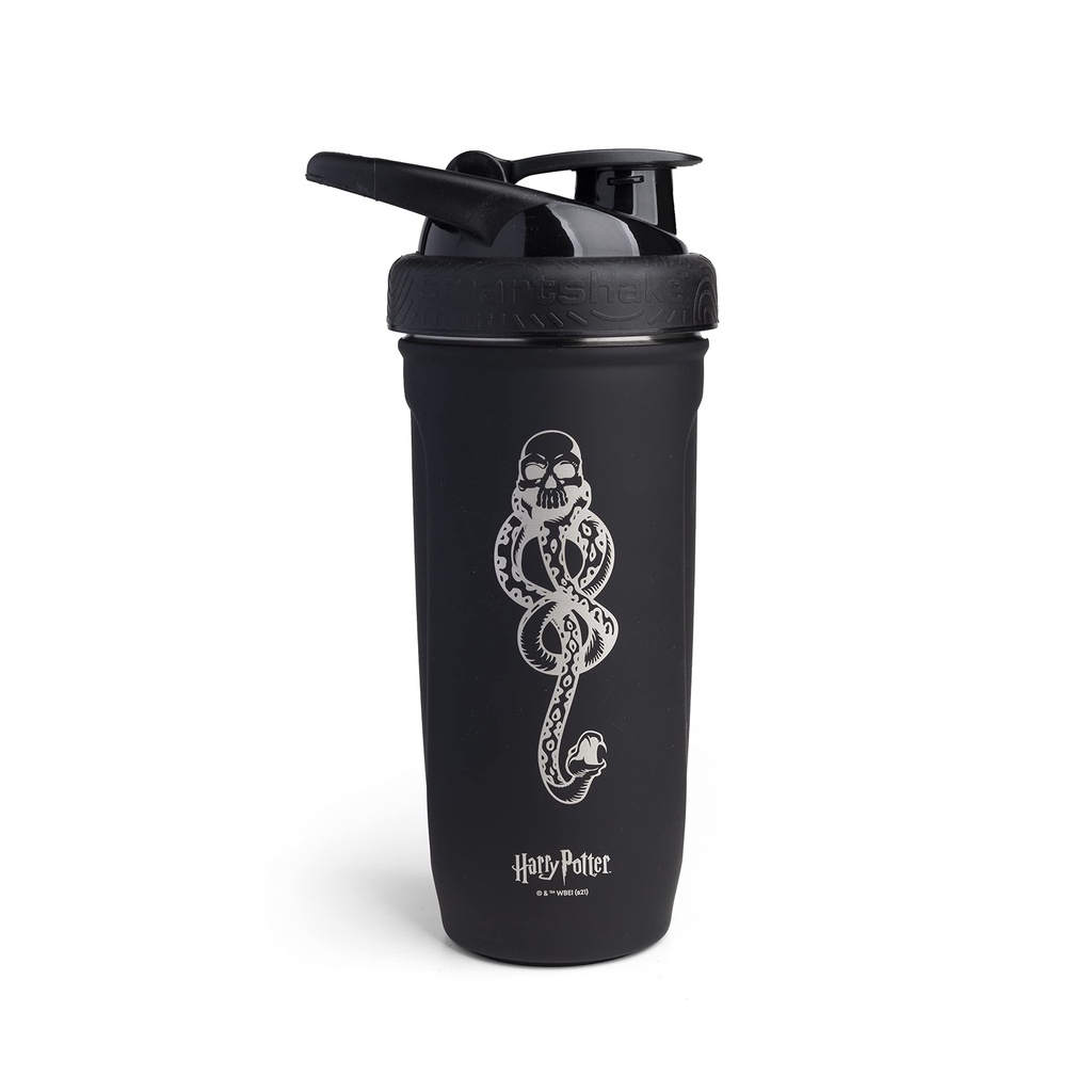 Smartshake Reforce 无锡钢铁 哈利波特 Dark Mark Logo Shaker Bottle (900 ml/30 oz) QQ 轻量级抵抗运动 摇摆瓶装有软立德 QQ防漏,BPA自由与DEHP自由