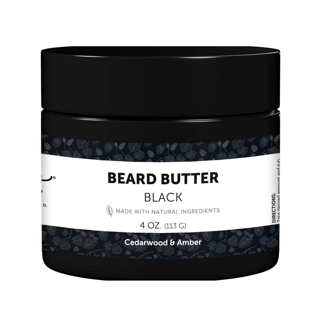 Detroit Groming Co. Beard Butter for Men QQ软糖, 薄糖和水合物与莎芙花油和Shea Butter → Black Scent, 4oz