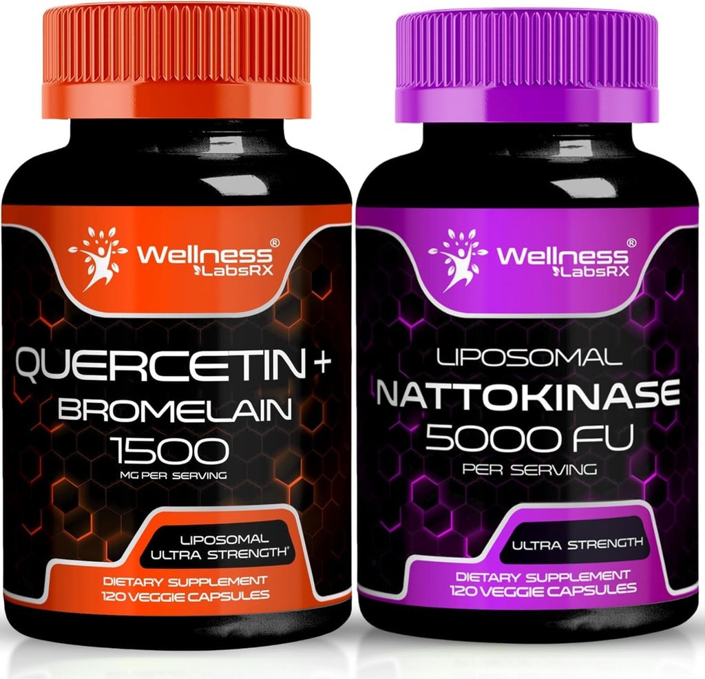 WellNESS LABSRX 与布罗姆兰 | Nattokinase 补充 Capsules - 5000 FU - 来自纯日本纳托提取的酶