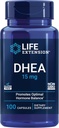 生命延长DHEA 15 mg – 荷尔蒙平衡补充剂,记忆,肌肉质量和骨密度支持,健康性驱动,无胶体,非GMO,100卡普尔