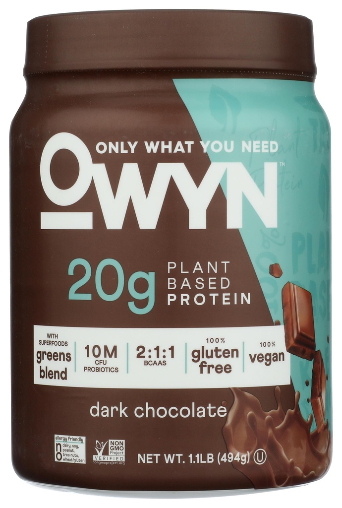 OWYN 仅需植物蛋白粉,暗巧克力,1.17磅