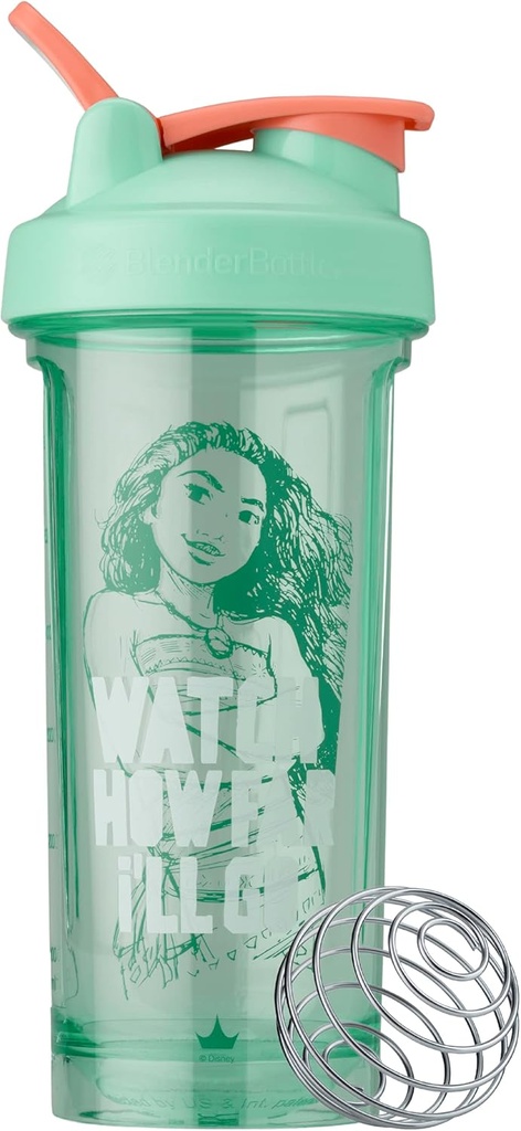 BlenderBottle Disney 公主摇摆瓶子Pro系列,完美为蛋白质摇摆和预演,28-Ounce,看我走多远,Moana