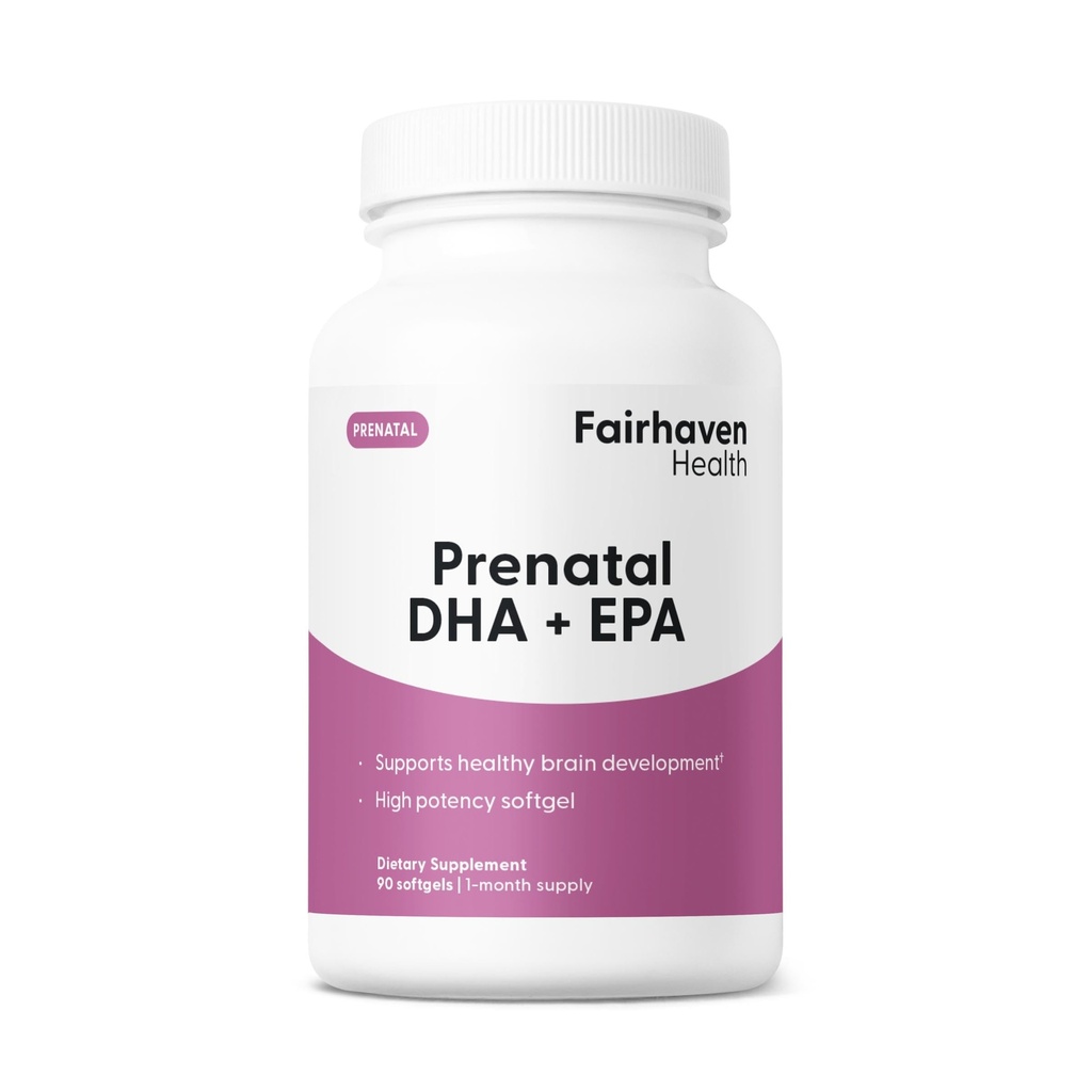 Fairhaven Health Peapod 产前DHA 健康妊娠冰岛鱼油补充品 健康妊娠冰岛鱼油补充品 EPA DHA Omega 3 Brain, Eye, Heart Development QQ Citrus 90 软胶