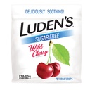 Luden's Sore Throat Relief Lozenges for minor 每天的刺激和干嘴,无糖野生樱桃燃烧滴,75个伯爵