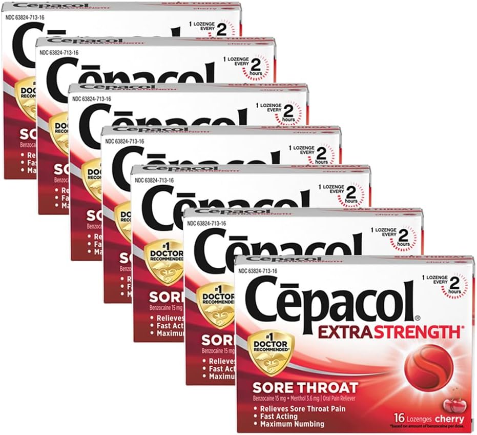 Cepacol 最大强度喉咙 Drop Lozenges, Cherry, 16 Counter (Pack of 7) 页面存档备份,存于互联网档案馆.