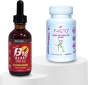 Bricker Labs B-12 爆炸液体维生素B-12 + 7-Keto DHEA代谢50 mg - 活命:能量和重量管理补充包