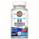 KAL维生素B12 甲基Cobalamin和Adenosylcobalamin 2000 mcg ActivMelt, B12 能量补充、代谢、神经、红血细胞支持、高吸收、天然莓、60 Serv、60 微片