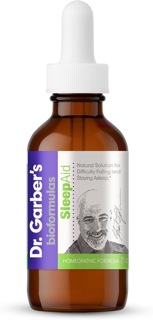 Garber博士的自然解决方案 睡眠援助口服药 - 宝石疗法液体补充剂:支持安全健康的睡眠循环、冷静和放松 - 60毫升