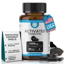 激活的炭盖 1200 MG,60 Veg Cap,30-Dreative Supports, Gas & Bloating Relief,有机椰壳炭,Gut Health, USA Made.
