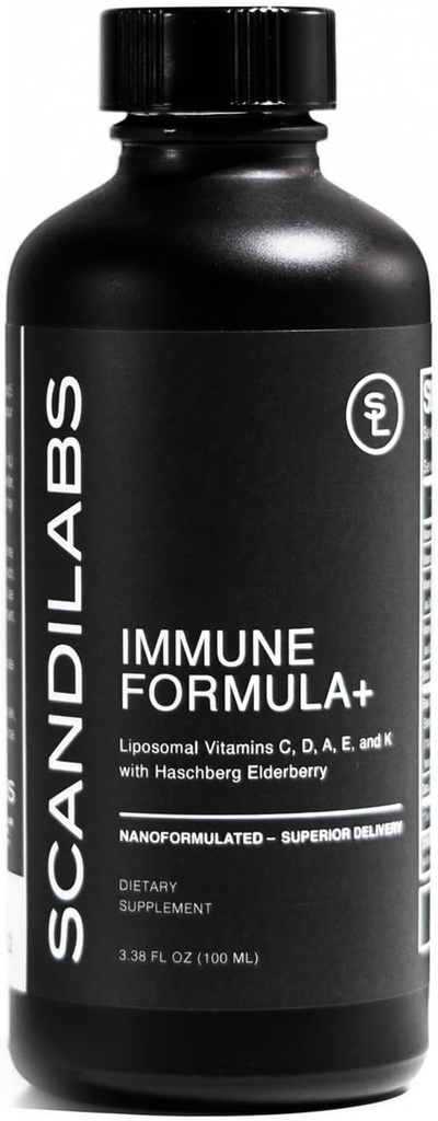 Immune Formula+7-in-1 Liposomal Wellness 与强抗氧化剂混合,维生素C,D,A,E,K1,K2,以及长老莓  Vegan| Gluten Free| N-GMO| CGMP认证