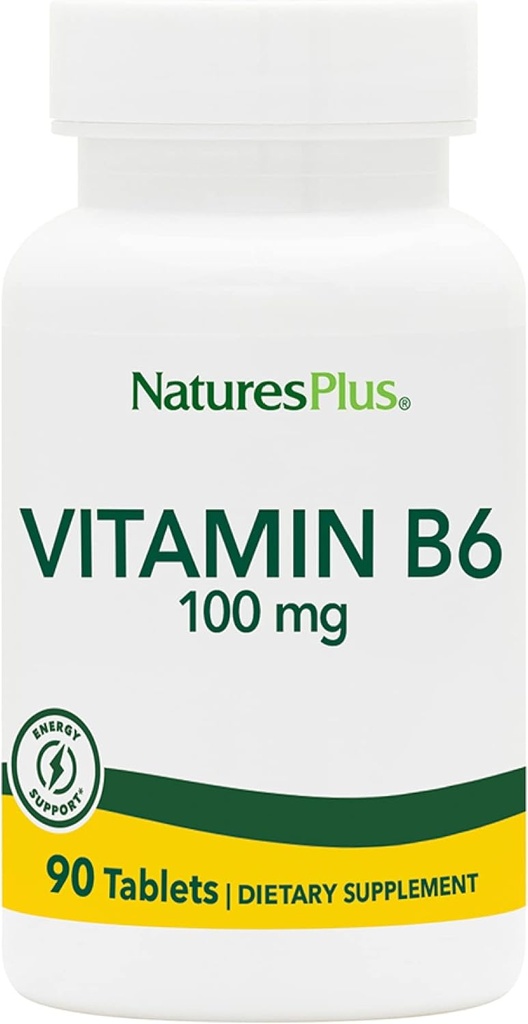 自然加维生素B6 100毫克 -- -- 蔬菜、无葡萄糖 -- -- 90片、90片