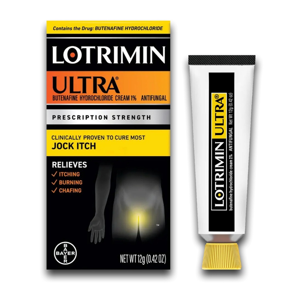 Lotrimin Ultra Jock Itch Cream - 对Jock Itch进行强力的 Butenafine 氯化氢处理,0.42 Ounce(12克) (包装5月 Vary)