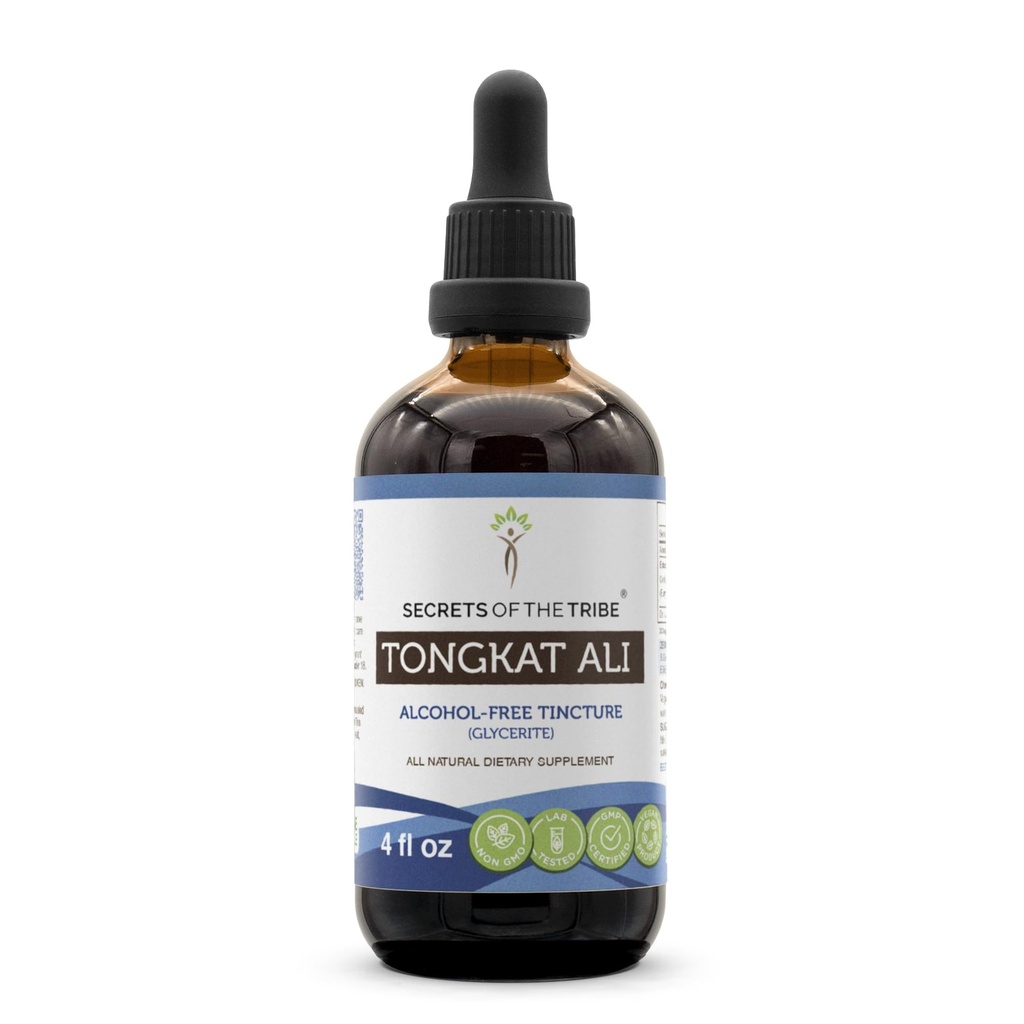 《Tongkat Ali无酒精液体提取、野生的Tongkat Ali(Eurycoma Longifolia)干根(4 FL OZ)的秘密》