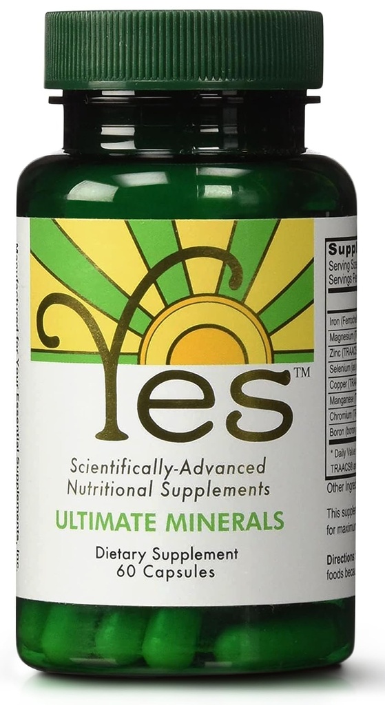 终极矿物补充剂 — Chelated Magnesium, Zinc, Iron, Selenium, Chromium & Boron (TRAACS®) — 高吸收多矿物用于能源和免疫支持 — 60 Vegan Capsules
