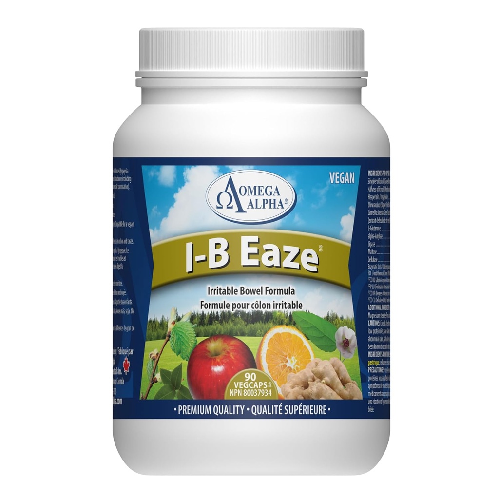 Omega Alpha I-B Eaze 用于肠胃和胃部 90 Capsules