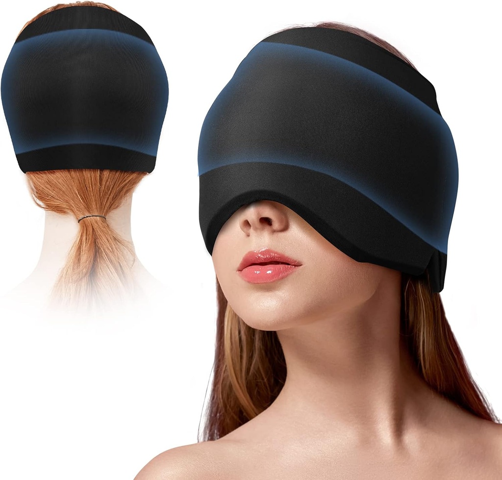 Migraine Ice Head 包头痛救治帽 为Migraine 包头痛救治帽 用冷热疗法软性冰头包 为Puffy Eyes 冷冷压缩头痛救治帽 为紧张症和压力救治帽