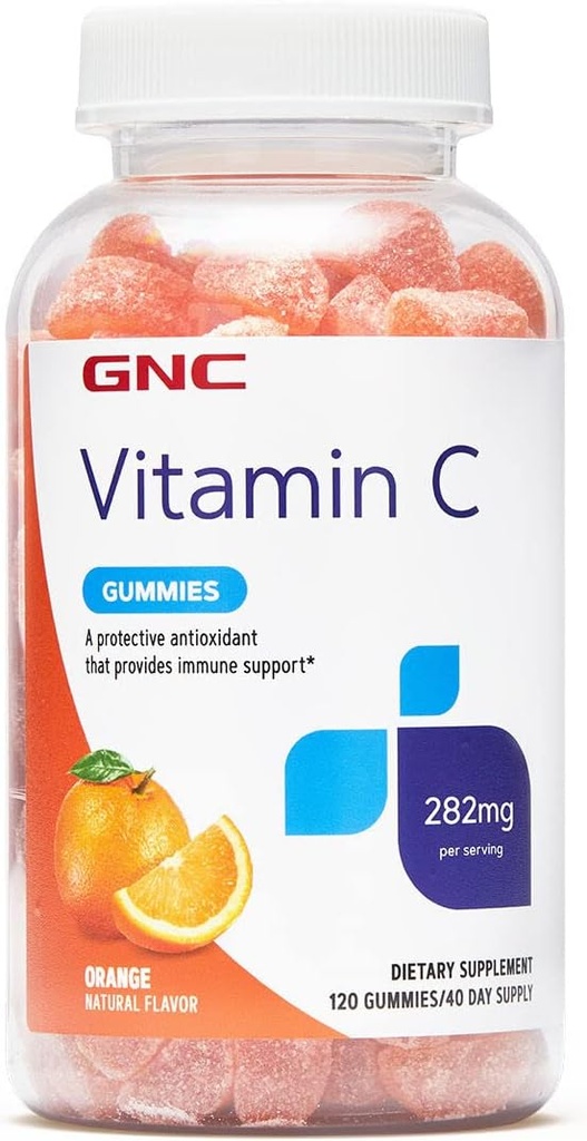 GNC 维生素C Gummys - 282mg – 免疫支持 → 120 Gummys