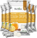 HERBION Naturals Cough Drops with Honey Lemon Flavor, 饮食补充品,Soothes Cough, 供6岁以上的成人和儿童使用,125 Lozenges, 包5
