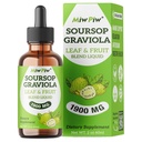 Soursop Graviola Liquid Drops 1900MG 2Fl Oz, Soursop Bitter 叶片提取补充, 睡眠放松支持和 Immune Boost - 无糖,天然火焰,草药良好