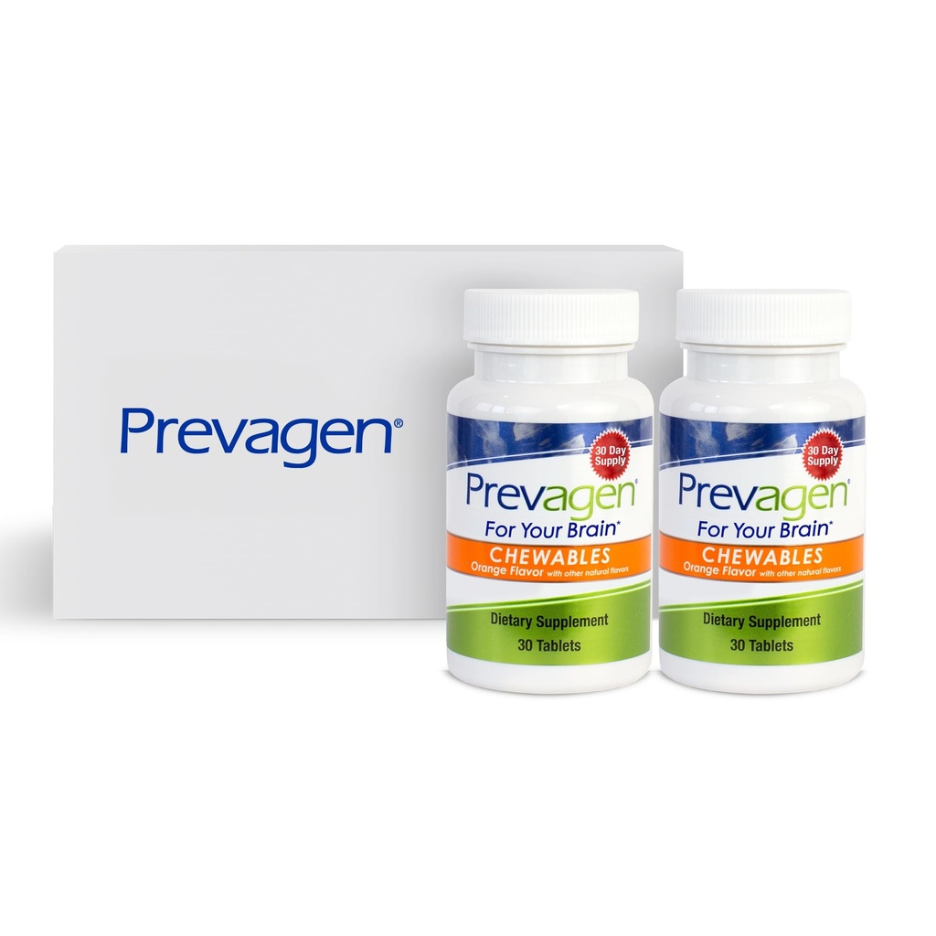 常规橙汁(Prevagen regular strong Chewables) - 60片(2个月供应量) QQ为你的大脑 10毫克 Apoaequorin + 维生素 D3 设计.