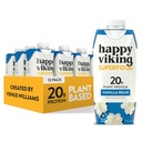 Vanilla Bean Vegan Planet protein Shakes by Happy Viking,由维纳斯·威廉姆斯(Venus Williams)创建,蛋白质20g,Omega-3,9氨基酸和BCAAs,Gluten-Free,Non-GMO,准备饮用,包装12(11oz).
