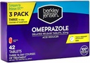 Berkley jensen Omeprazole 20 mg 延迟释放药片 - 心脏灼伤药片 - 减少酸剂 - 治疗频繁的心脏灼伤 - 3x14天课程,共计42个计数(1包)