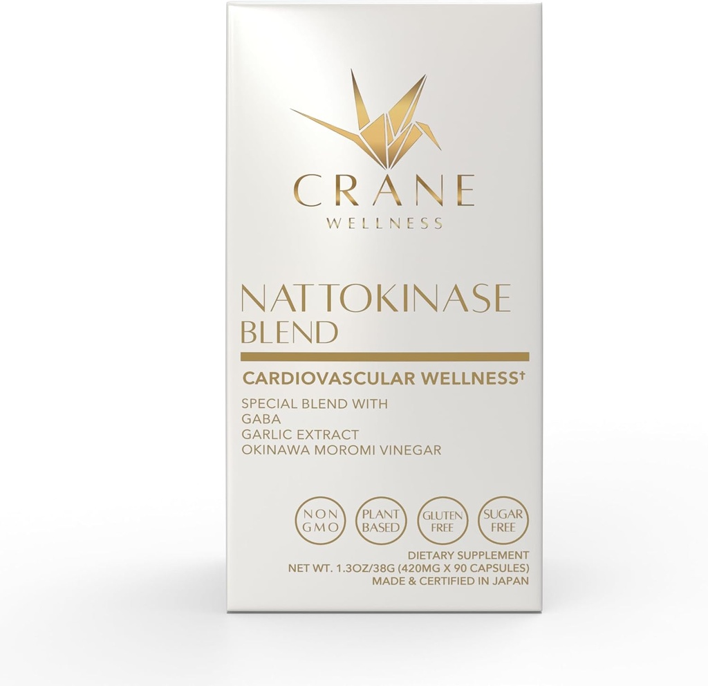 NATTOKINASE 混合 6000 FU → 非GMO, Vegan, Gluten Free → 日本制造, 家族拥有超过50年的日本传统酶