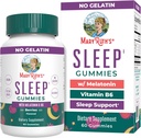 MaryRuth Organizations Melatonin Gummys 配有维生素B6的5mg睡眠Gummys 配有有机甘蔗糖的制造 放松与睡眠支持 成年人 | Vegan | Non-GMO | Gluten Free | 60 Counter