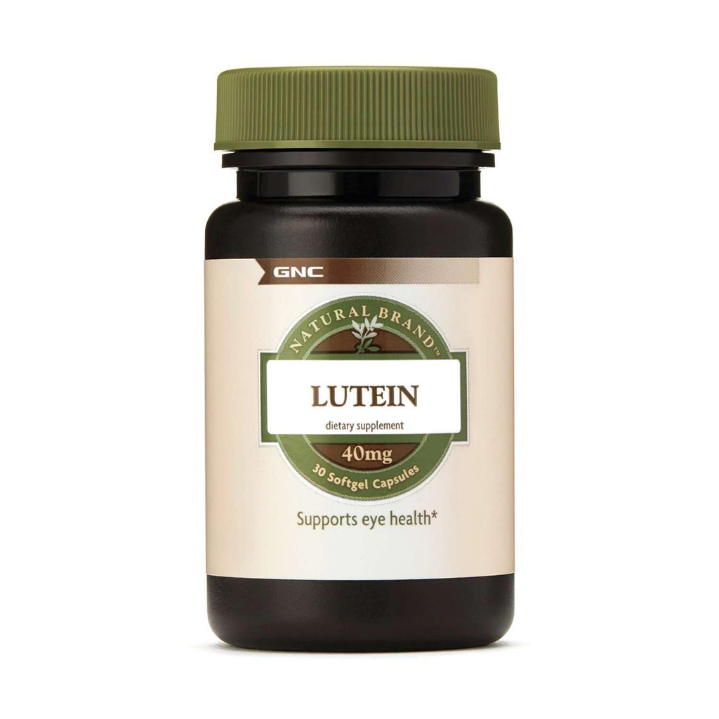 GNC Natural Brand Lutein 40mg, 支持眼睛健康, 30软胶