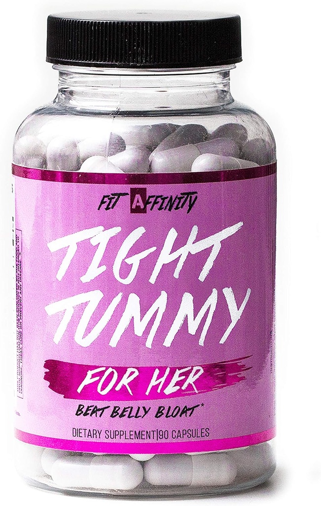 Fit Affinity Tight Tummy Bloating Relief 为妇女提供消化健康支助的避孕药 -- -- 饮食补充(90卡普勒)