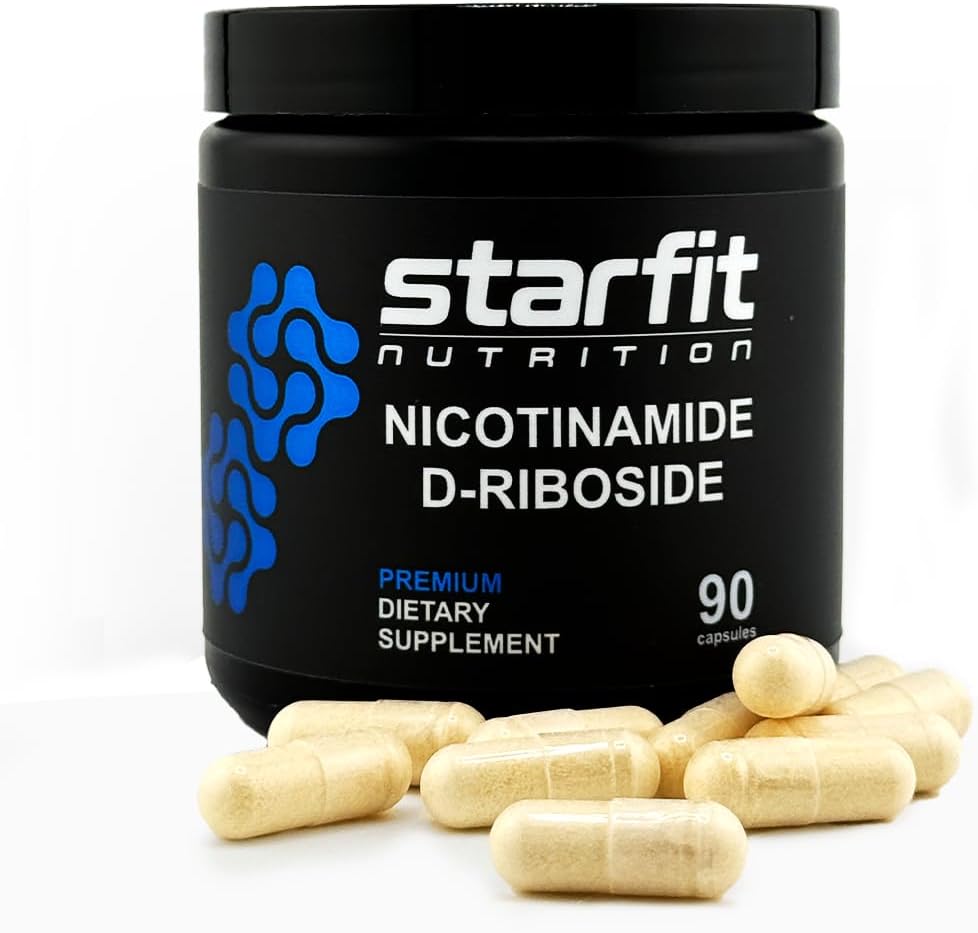 STARFIT - Nicotinamide D-Riboside,促进NAD+,能源与焦点补充,抗衰老细胞支持,90 Capsules
