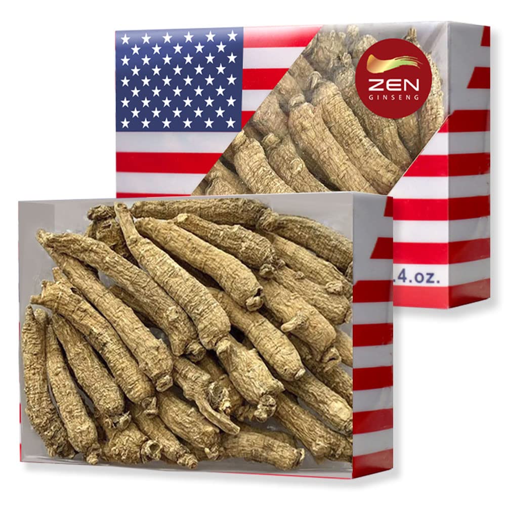 2 手盒 选美金森根小尾(4oz/Box) QQ/花旗参 Panax Ginseng. Boosts Body豁免,能源与人力与妇女 Stamina(8 Oz.