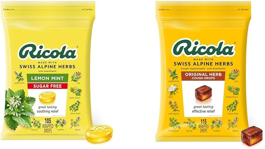 Ricola 无糖柠檬薄荷草粉粉粉粉
