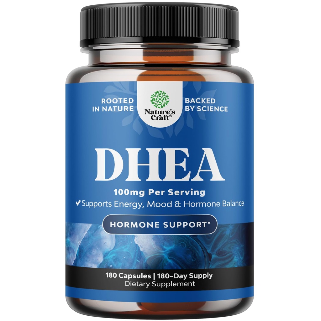DHEA 男女补充金 -- -- 纯DHEA 100毫克的Hormone平衡、改善Mood稳定性、大脑功能、免疫系统、能源与生育能力 -- -- 成人的脱氢戊酮-180Ct