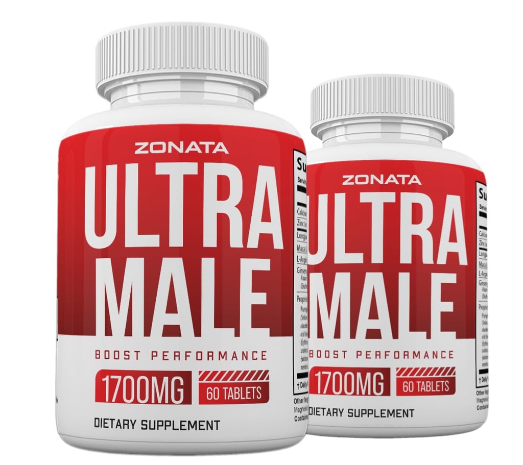(2 Pack) Ultra Male Pills, Power Ultra Male 补充高级公式, 120 计数