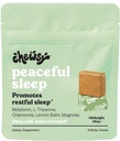 Chewsy Peace Sleep Chews, Sleep Supports, 3 mg Melatonin, 200 MGS L- Theanine, 查莫米莱, Lemon Balm, Magnolia, 夜间睡眠援助, 自然薄荷 Chews, 促进休息睡眠, 6日供应(1)