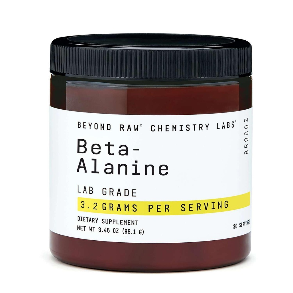 BEYOND RAW Chemistry Labs Beta-Alanine Powder, Increases Workout Performance and Decreases Muscle Soreness, 30 Servings
