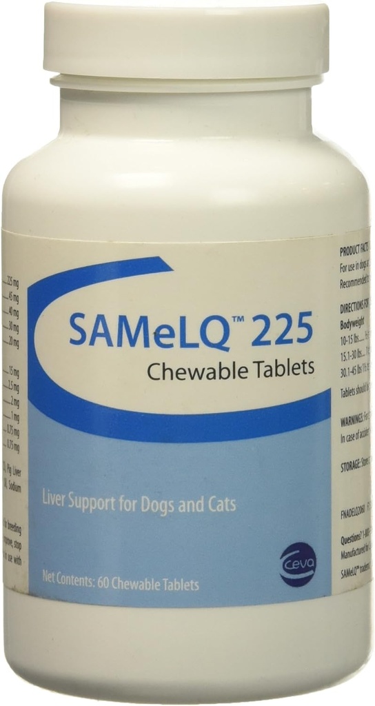 S Adenosyl 225(SAMe),用于中度/LARGE DOGS 225毫克(60个标签)