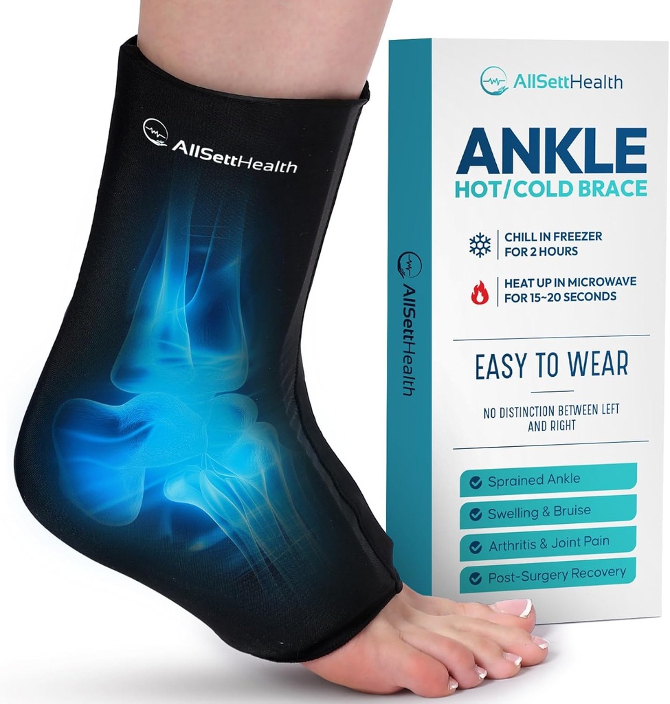 Ankle冰块包装:热/热治疗冰块包装:脚痛救济、脚痛救济、Plantar Fasciitis、Achilles Tendonitis救济、Sprained Ankle压缩(大/XL)