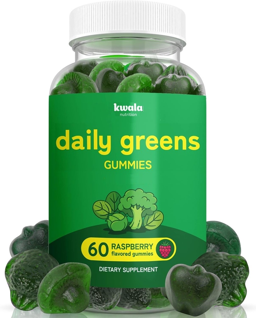 每日超级绿地Gummys to Boost Energy QQ与莫林加,斯皮鲁尼亚,氯拉,Veggies & More QQQ 包括8 Blends QQ 男女QQ Vegan,Non-GMO Supplement QQ60 Counter