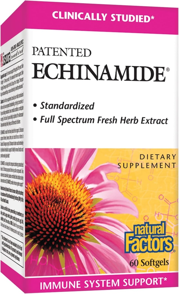 自然因素,Echinamide,Echinacea 免疫和健康支助补充,60软胶