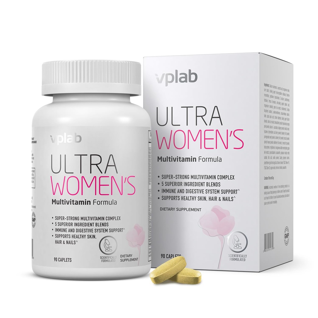 VPLab Ultra女性多维素配方 - 配有比奥丁,铁,维生素B,D,C & Zinc,Folate - 妇女健康与健康基本日维生素配方,90卡普