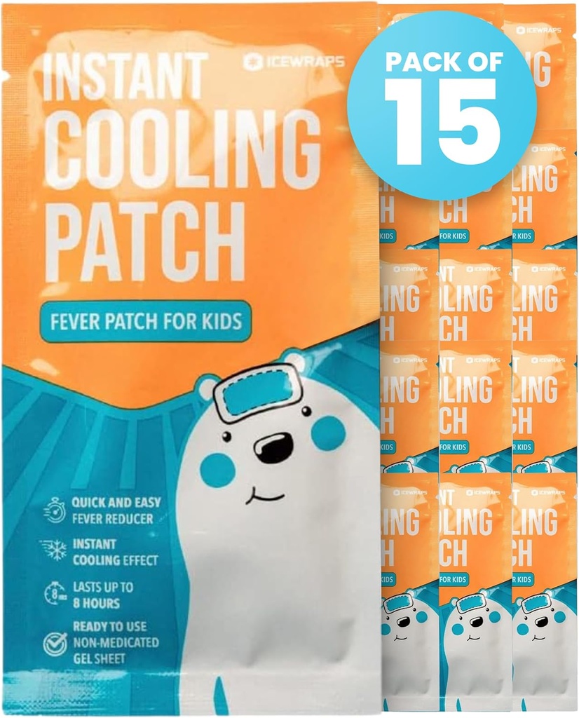 iCEWRAPS 儿童与成年人的热补丁 iGraine的冷补丁 头痛与热补丁 iGel Sheets for Pain & Comfort, pack of 15