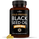 新AGE黑种子油软胶胶囊-Premium Cold-Pressed Nigella Sativa 生产纯黑胶种子油-Non-GMO & Vegetarian(60软胶)