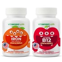 儿童 铁 10 mg + 维生素 C  Chewables + 维生素 B12 蔬菜包