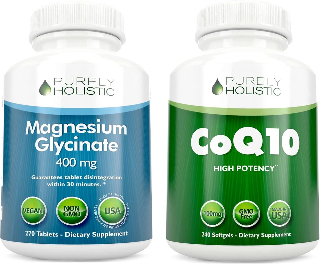 含有机橄榄油包的甘化镁400mg + CoQ10 100mg - 270平板和240软胶