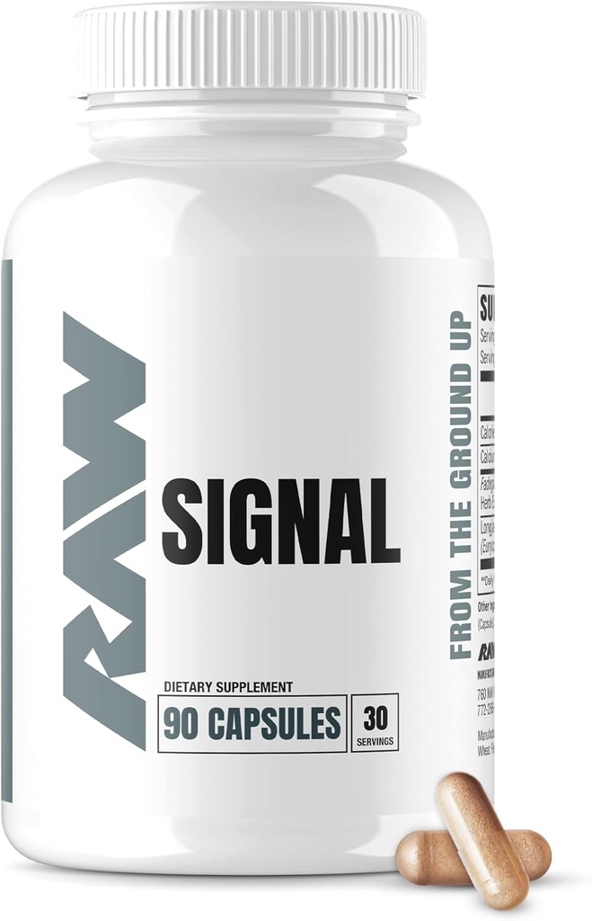 RAW Signal Fadogia Agrestis & Tongkat Ali 补编,90 Capsules - Tongkat Ali for Men with (长杰克根提取) & Fadogia Agrestis - 最大化和靴子男性性能